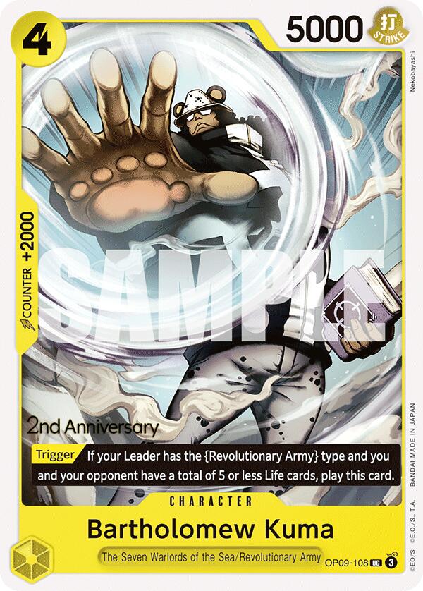 Bartholomew Kuma [Emperors in the New World: 2nd Anniversary Tournament Cards]