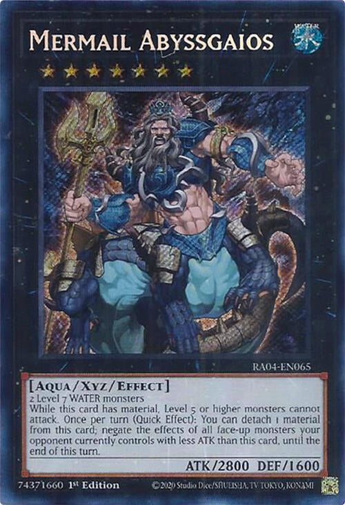 Mermail Abyssgaios [RA04-EN065] Secret Rare