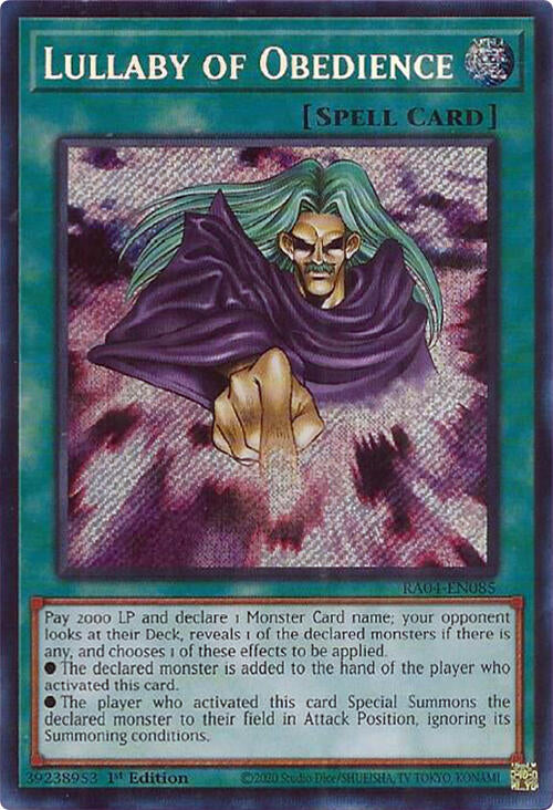 Lullaby of Obedience [RA04-EN085] Secret Rare