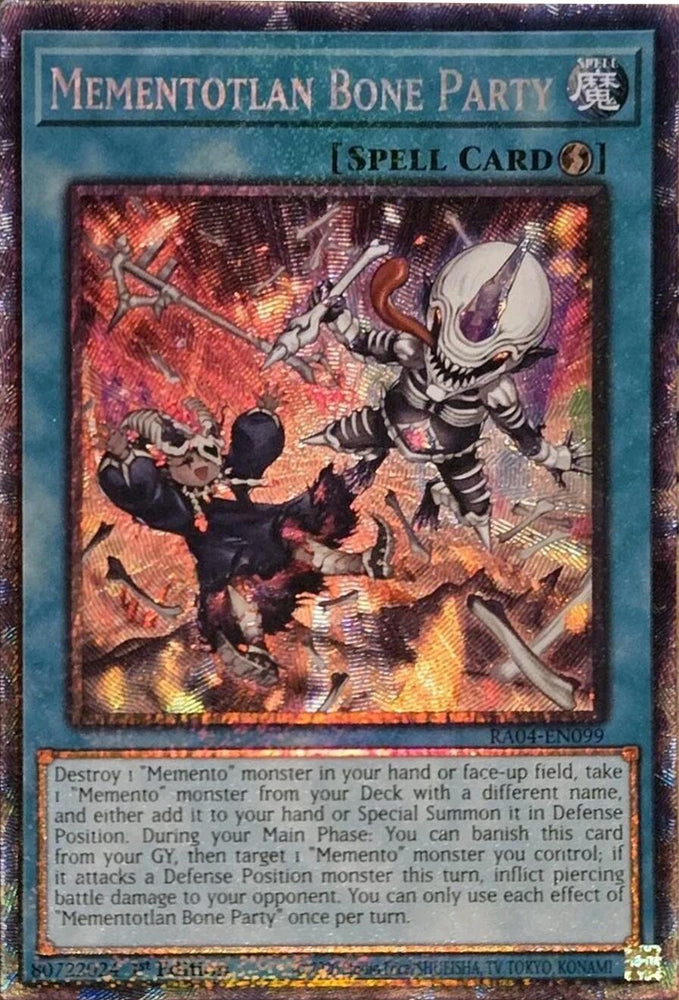 Mementotlan Bone Party [RA04-EN099] Prismatic Collector's Rare