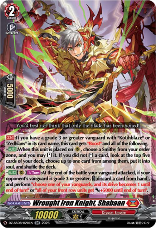 Wrought Iron Knight, Shabaan (DZ-SS08/020EN) [Festival Booster 2025]