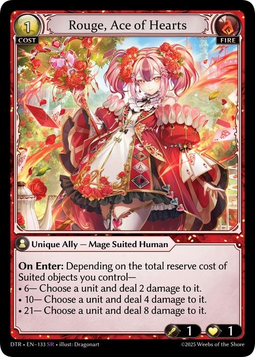 Rouge, Ace of Hearts (133) [Distorted Reflections]