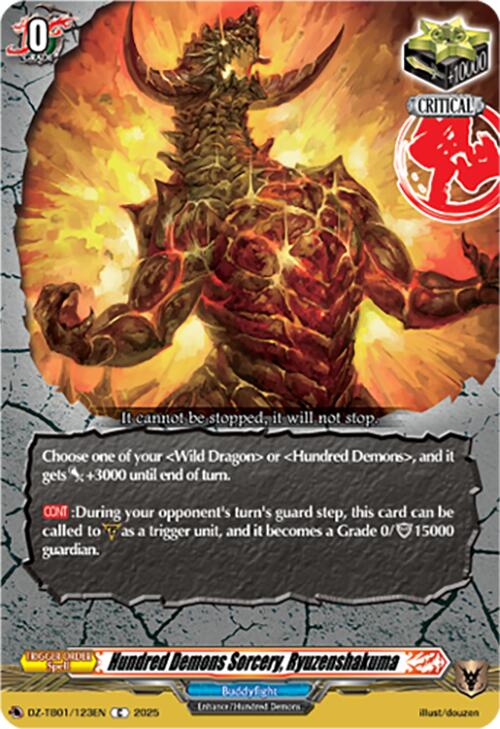 Hundred Demons Sorcery, Ryuzenshakuma (DZ-TB01/123EN) (DZ-TB01/123EN) [Future Card Buddyfight]