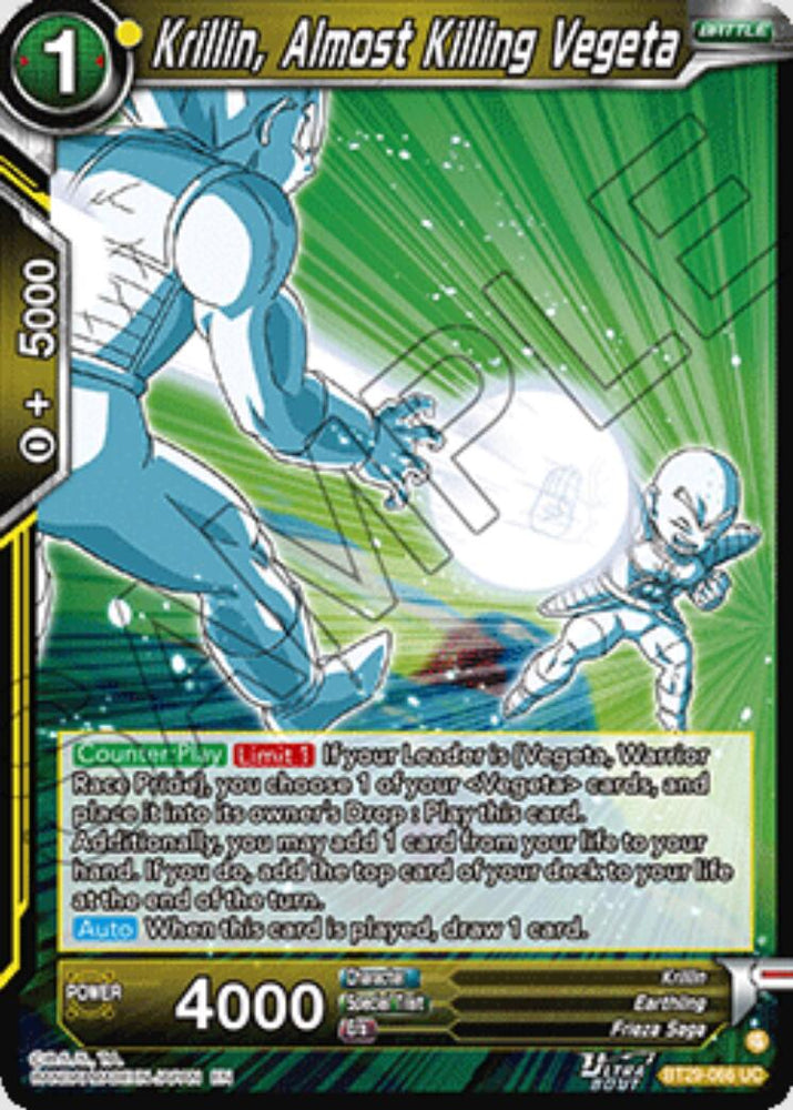 Krillin, Almost Killing Vegeta (BT29-066) [Fearsome Rivals]