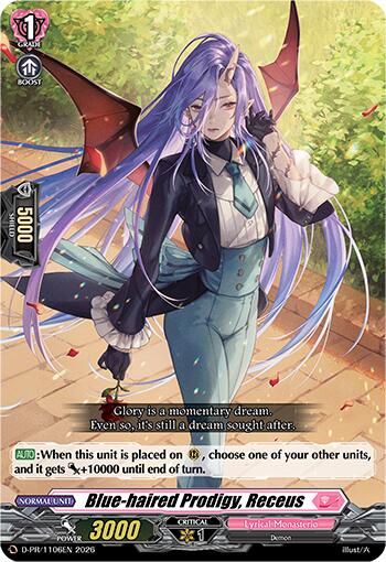 Blue-haired Prodigy, Receus (D-PR/1106EN) [D Promo Cards]