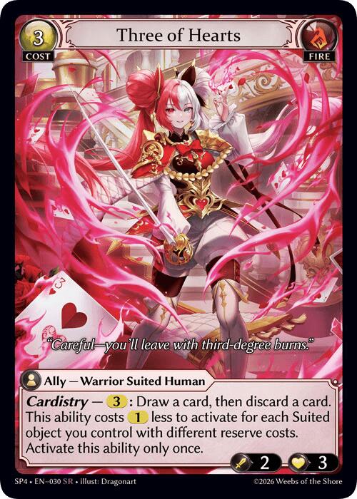 Three of Hearts (Curio Foil) (30) [Supporter Pack 4]