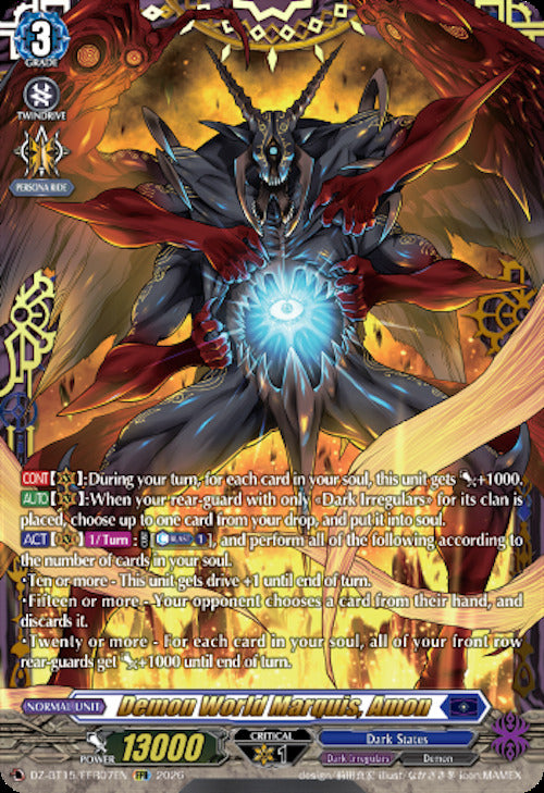 Demon World Marquis, Amon (DZ-BT15/FFR07EN) [Strike of Illusionary Shadows]