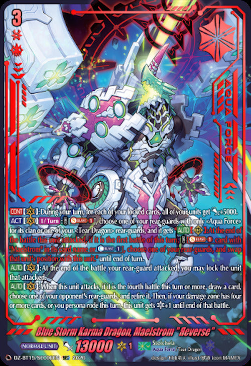 Blue Storm Karma Dragon, Maelstrom "Reverse" (DZ-BT15/SEC06EN) [Strike of Illusionary Shadows]