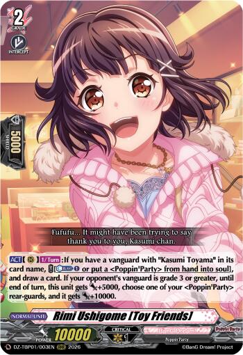 Rimi Ushigome [Toy Friends] (DZ-TBP01/003EN) [BanG Dream! Girls Band Party!]