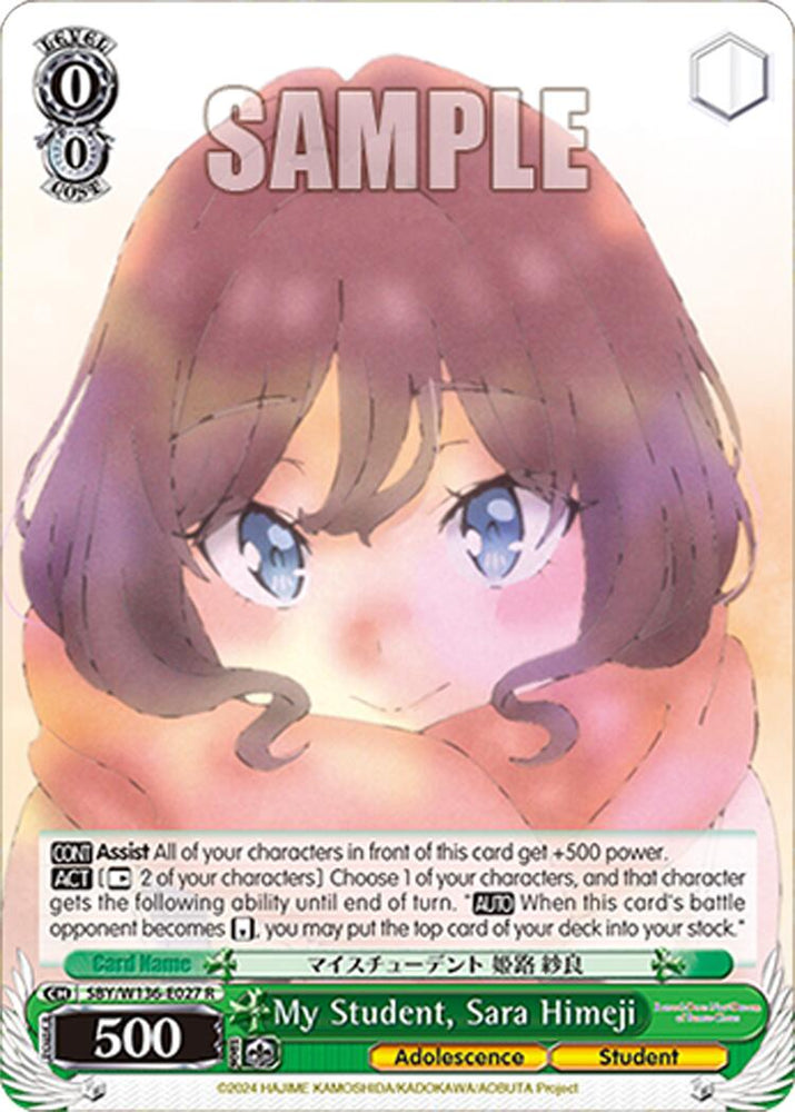 My Student, Sara Himeji (SBY/W136-E027) [Rascal Does Not Dream of Santa Claus]