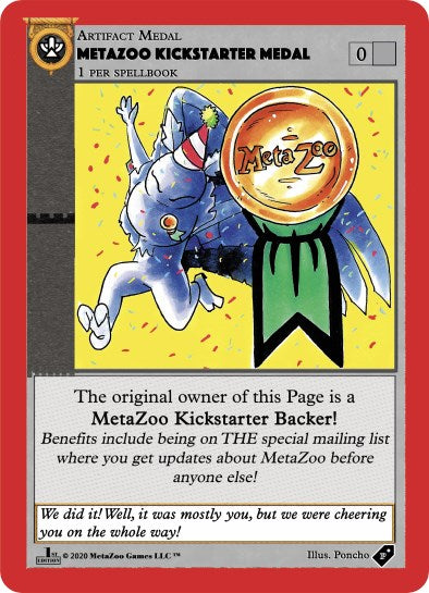 Metazoo Kickstarter Medal [Medals]
